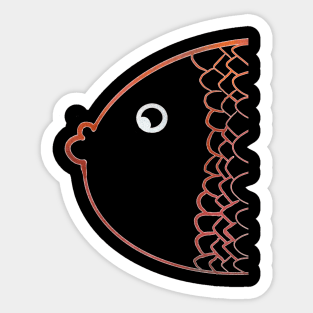 Colorful karp rainbow red Sticker